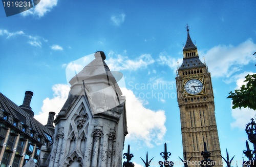 Image of Big Ben, view from street level - London