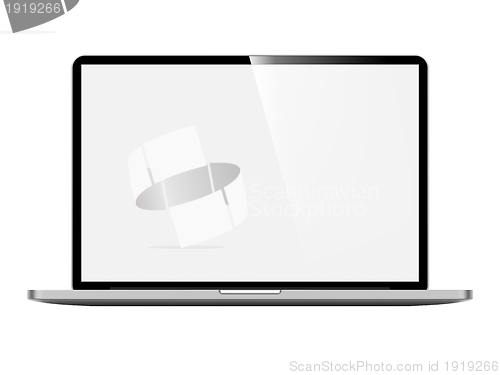 Image of Laptop Isolated on White Background.