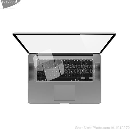 Image of Laptop Isolated on White Background.