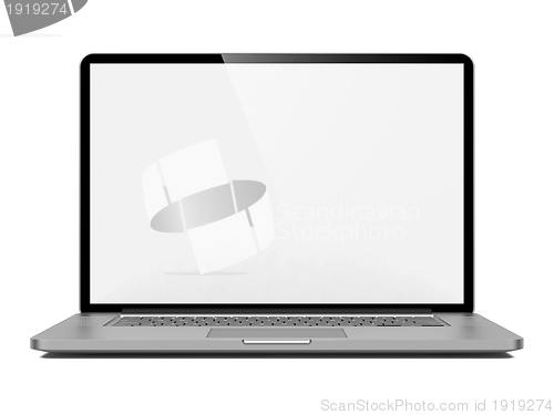 Image of Laptop Isolated on White Background.