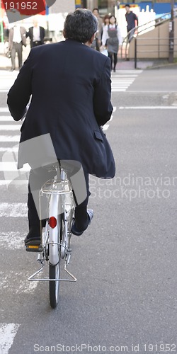 Image of Japanese businessman-lunch time....