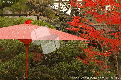 Image of Red Japanese umbrella