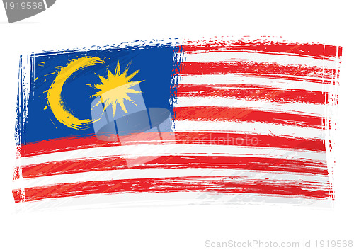 Image of Grunge Malaysia flag
