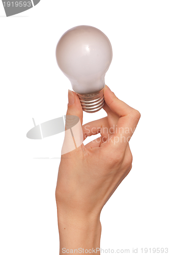 Image of lamp in the woman's hand