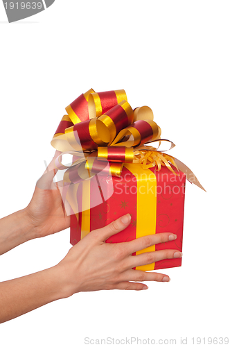 Image of gift with yellow bow