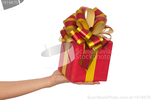 Image of gift with yellow bow