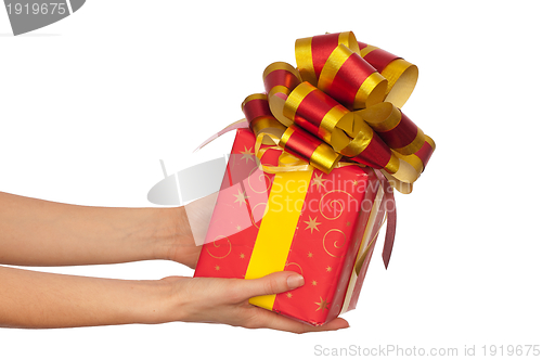 Image of gift with yellow bow