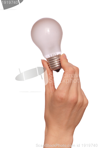 Image of lamp in the woman's hand