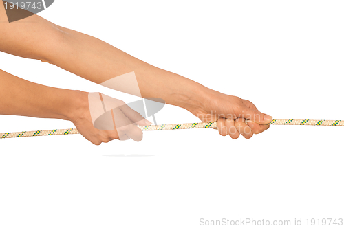 Image of pulling of a rope