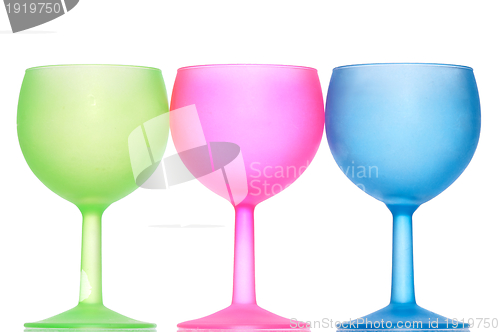 Image of colored wine glasses