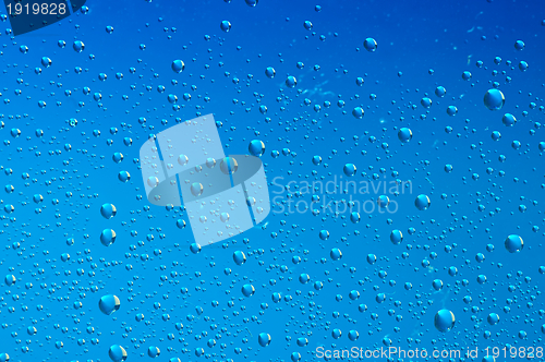 Image of blue water bubbles