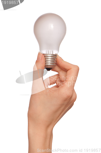 Image of lamp in the woman's hand