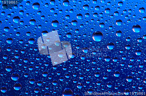 Image of blue water bubbles