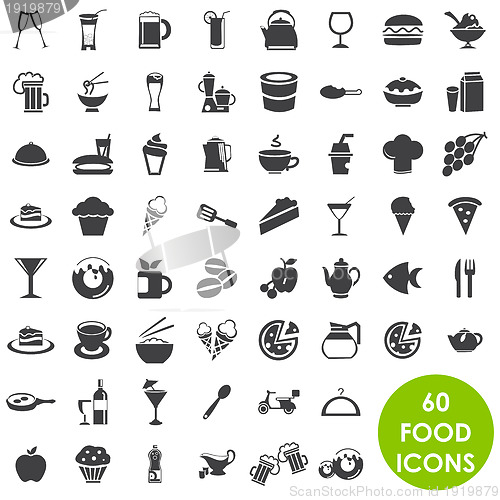 Image of Food and drink icons vector