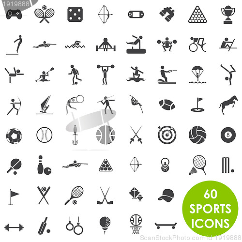 Image of Sports icons basics vector