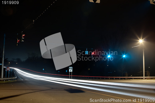 Image of Traffic Light Trails from Cars