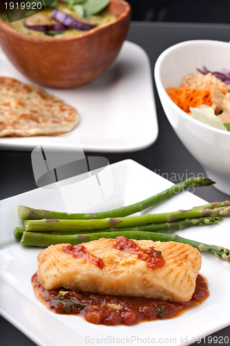 Image of Thai Sea Bass and Asparagus