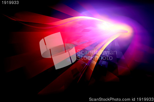 Image of Flowing Abstract Light Fractal
