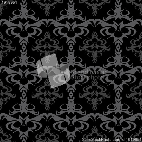 Image of Dark Seamless Vector Damask Pattern 