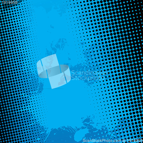 Image of Blue Splatter Halftone Background