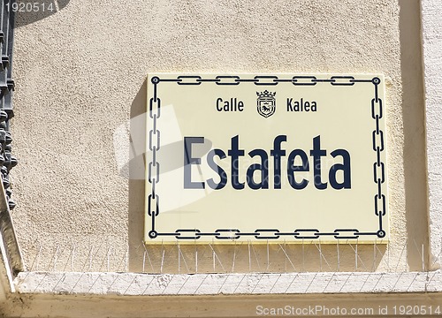 Image of Plate Estafeta