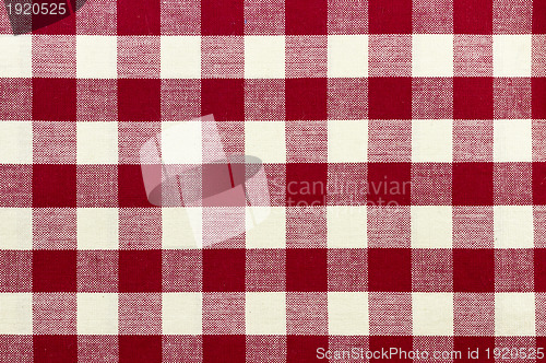 Image of checkered tablecloth
