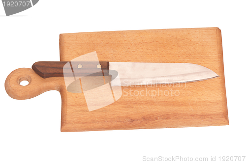 Image of board with knife