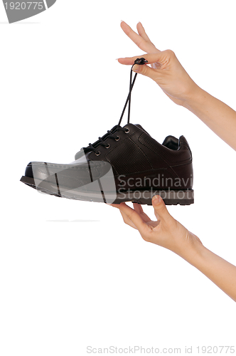 Image of black footwear