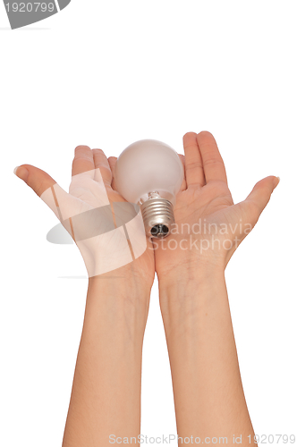 Image of lamp in the woman's hand