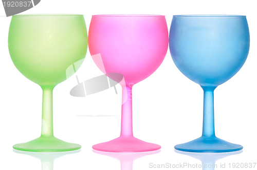 Image of colored wine glasses