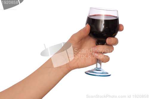 Image of glass with red wine