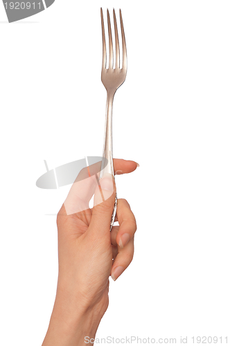 Image of fork in the hand