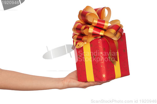 Image of gift with yellow bow