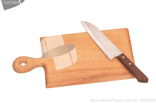 Image of board with knife