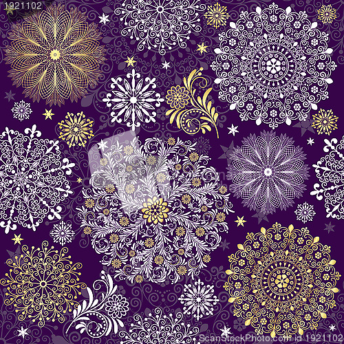 Image of Christmas dark violet seamless pattern