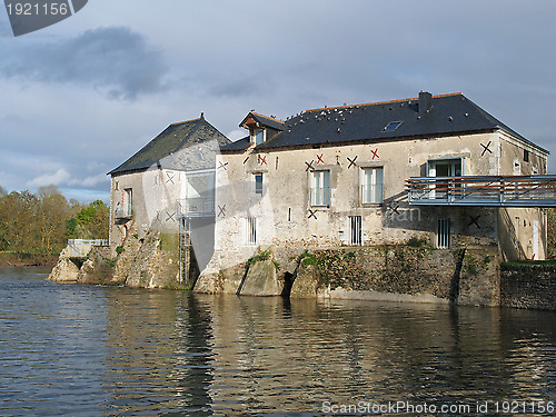 Image of XIXth century wheat mill, Villeveque, Anjou, France