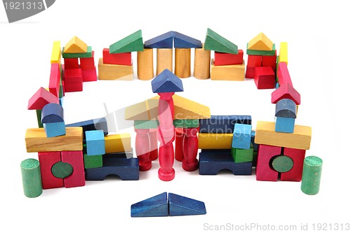 Image of color wooden blocks 