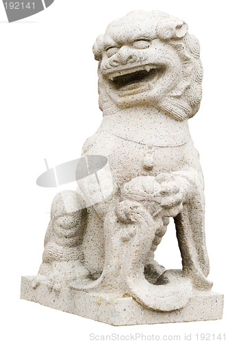 Image of Chinese lion statue