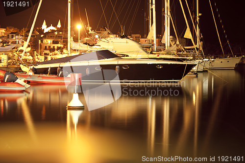 Image of boats in harbour maritime seascape