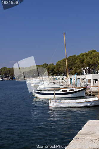 Image of boats in harbour maritime seascape