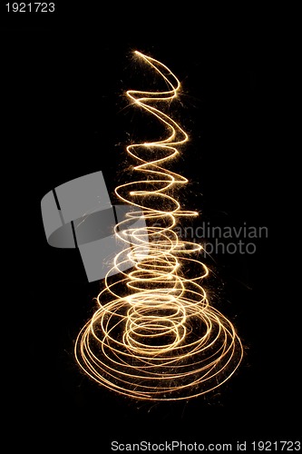 Image of christmas tree from the light