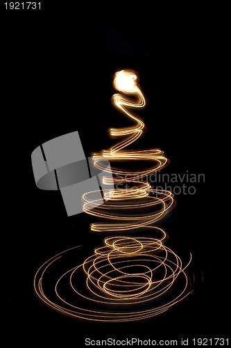 Image of christmas tree from the light