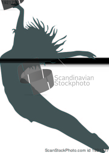 Image of vector illustration beautiful model girl in dress