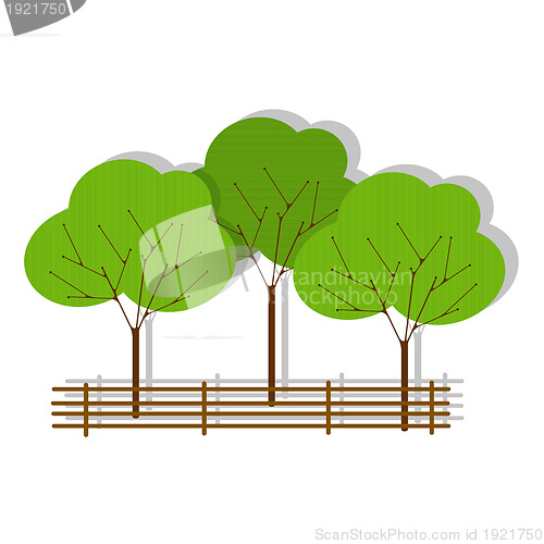Image of Green forest icon on white