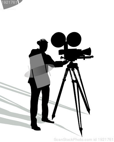 Image of Camera man on white