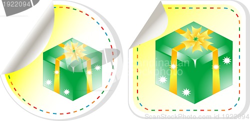 Image of Gift stickers set - holiday concept