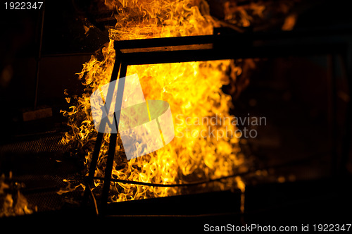 Image of Beef roasting on a spit