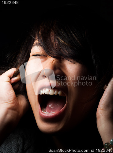 Image of Frustrated Asian girl