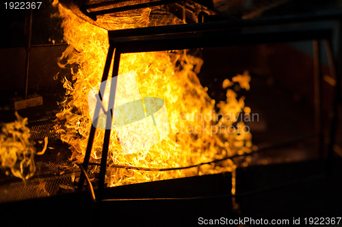 Image of Beef roasting on a spit