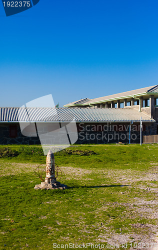 Image of Robben Island barbed wire post